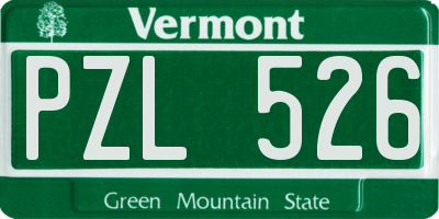 VT license plate PZL526