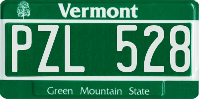VT license plate PZL528