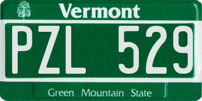 VT license plate PZL529