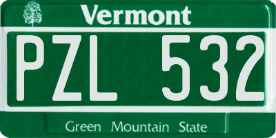 VT license plate PZL532