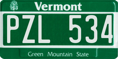 VT license plate PZL534