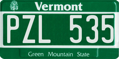 VT license plate PZL535