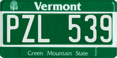 VT license plate PZL539