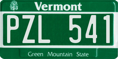 VT license plate PZL541