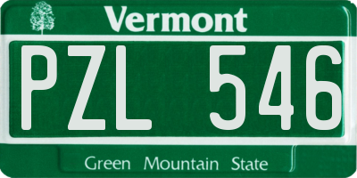 VT license plate PZL546