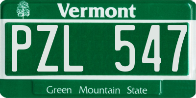 VT license plate PZL547