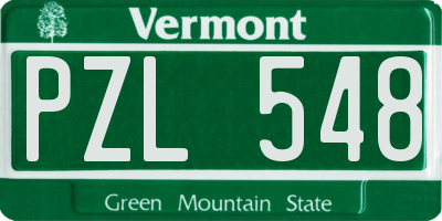 VT license plate PZL548