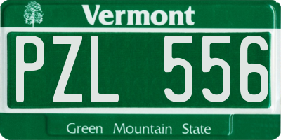 VT license plate PZL556