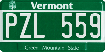 VT license plate PZL559