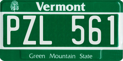 VT license plate PZL561