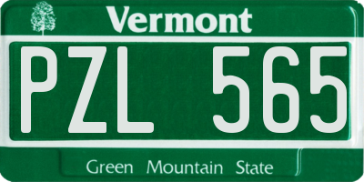 VT license plate PZL565