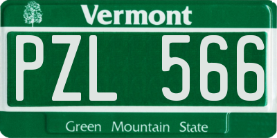 VT license plate PZL566