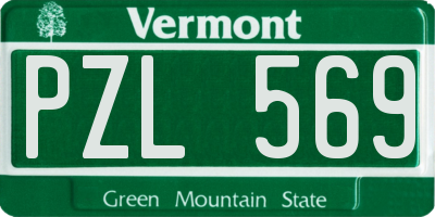 VT license plate PZL569