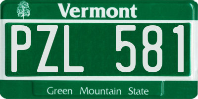 VT license plate PZL581