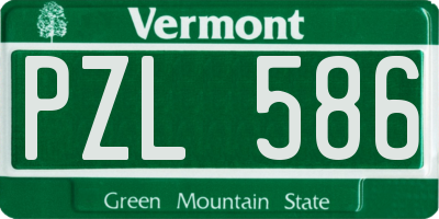 VT license plate PZL586