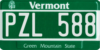 VT license plate PZL588