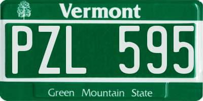 VT license plate PZL595