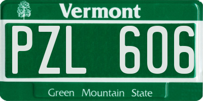 VT license plate PZL606