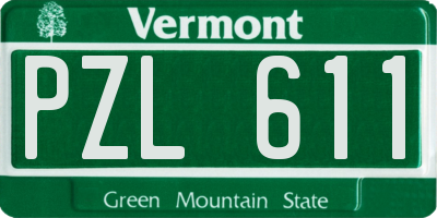 VT license plate PZL611