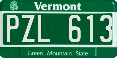 VT license plate PZL613