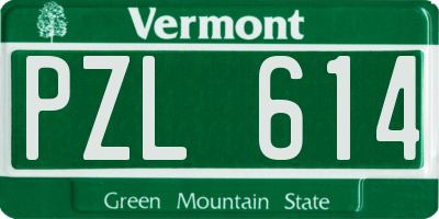VT license plate PZL614