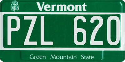 VT license plate PZL620