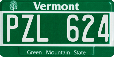VT license plate PZL624