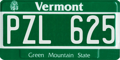 VT license plate PZL625