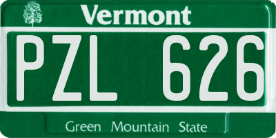VT license plate PZL626