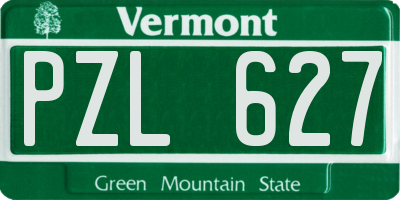VT license plate PZL627