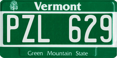 VT license plate PZL629