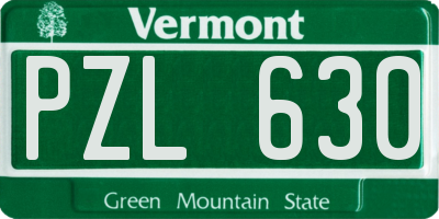 VT license plate PZL630
