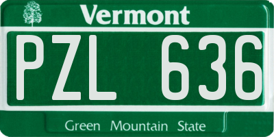 VT license plate PZL636