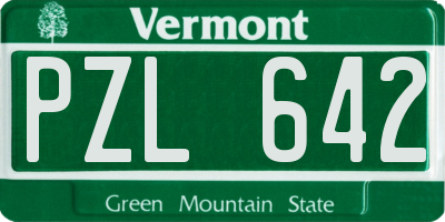 VT license plate PZL642