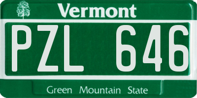 VT license plate PZL646