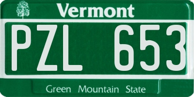 VT license plate PZL653