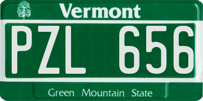 VT license plate PZL656