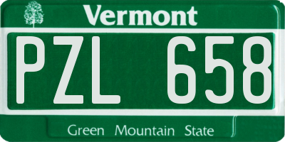 VT license plate PZL658