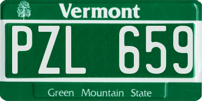 VT license plate PZL659