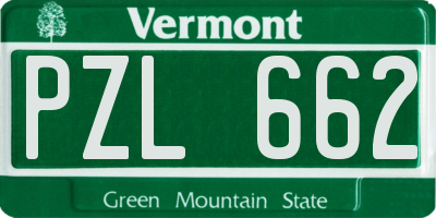 VT license plate PZL662