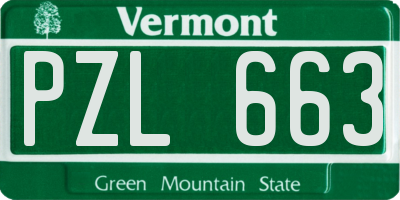 VT license plate PZL663