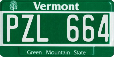 VT license plate PZL664