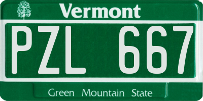 VT license plate PZL667