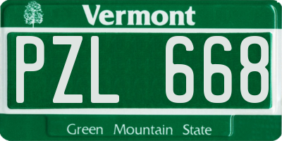 VT license plate PZL668
