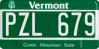 VT license plate PZL679