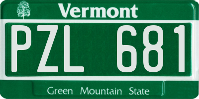 VT license plate PZL681