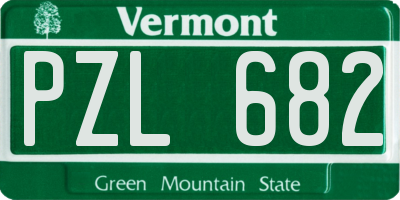VT license plate PZL682
