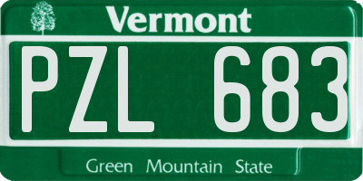 VT license plate PZL683