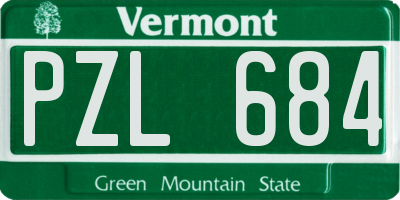 VT license plate PZL684