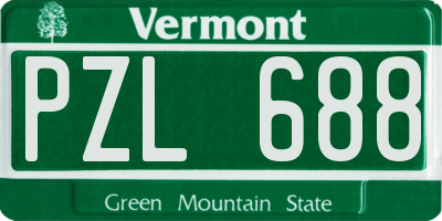 VT license plate PZL688